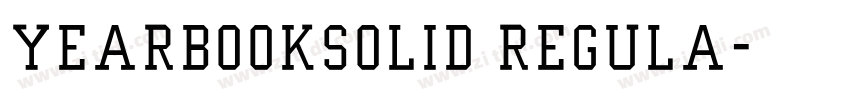 YearbookSolid Regula字体转换